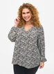 Blouse avec col en V et imprimé, Birch Graphic, Model image number 0