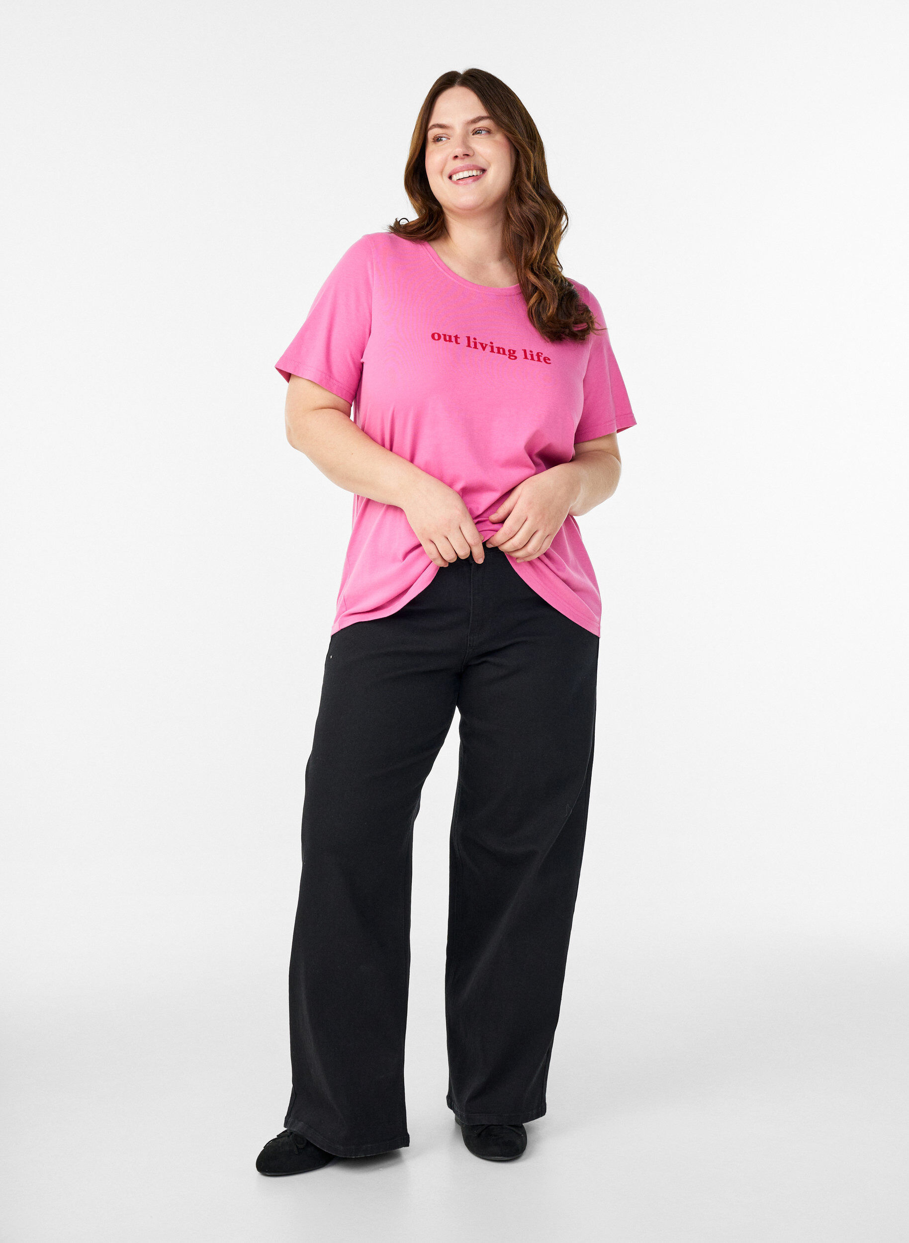 ZizziT-Shirt mit Print, Pink, Model image number 1