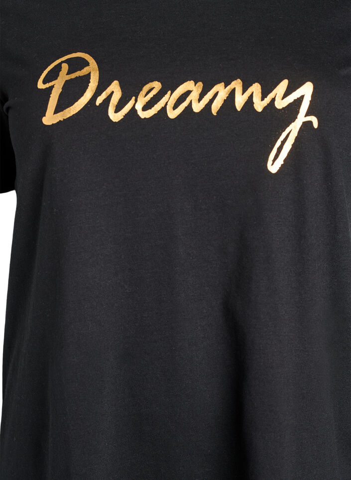 T-Shirt mit Print, Schwarz, Packshot image number 2