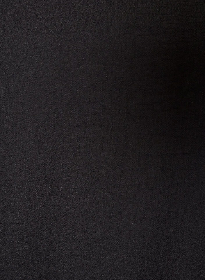 Viskosebluse mit V-Ausschnitt und Ballonform, Schwarz, Packshot image number 2