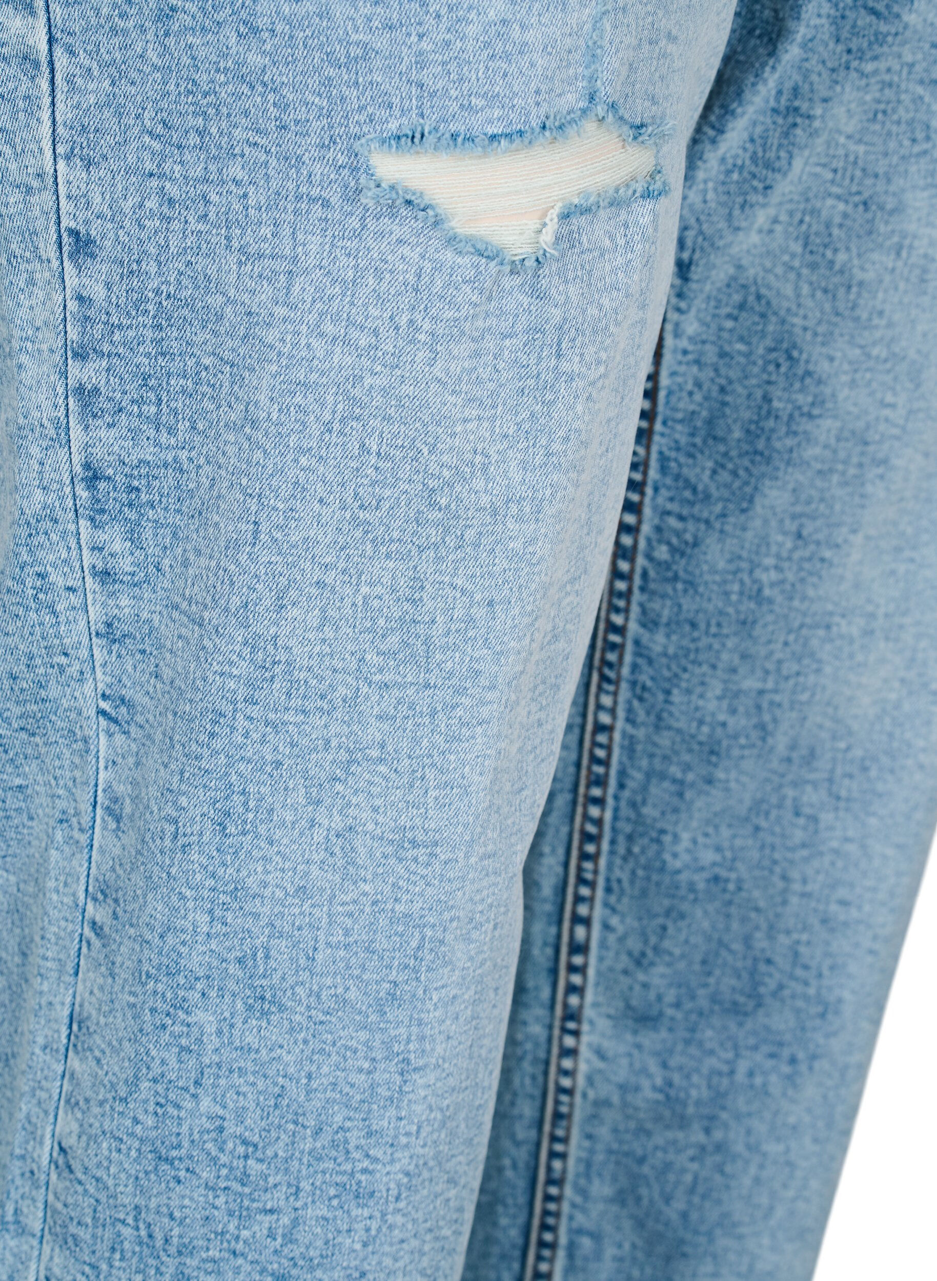 ZizziJean court Vera avec d&eacute;tails us&eacute;s, Bleu Clair, Packshot image number 3