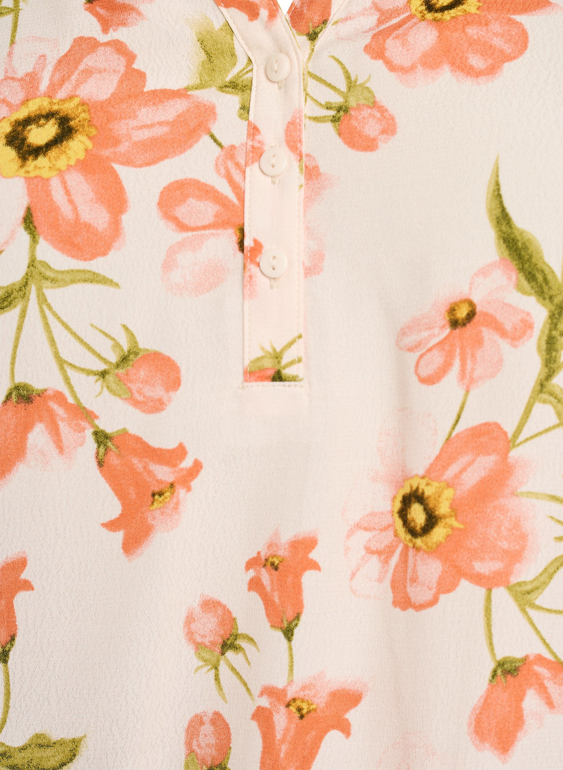 Zizzi Viskosebluse mit Blumenprint und kurzen &Auml;rmeln, 9991, Packshot image number 2