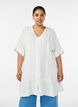 Tunique en viscose avec boutons et ourlet &agrave; volants, Vanille, Model image number 0