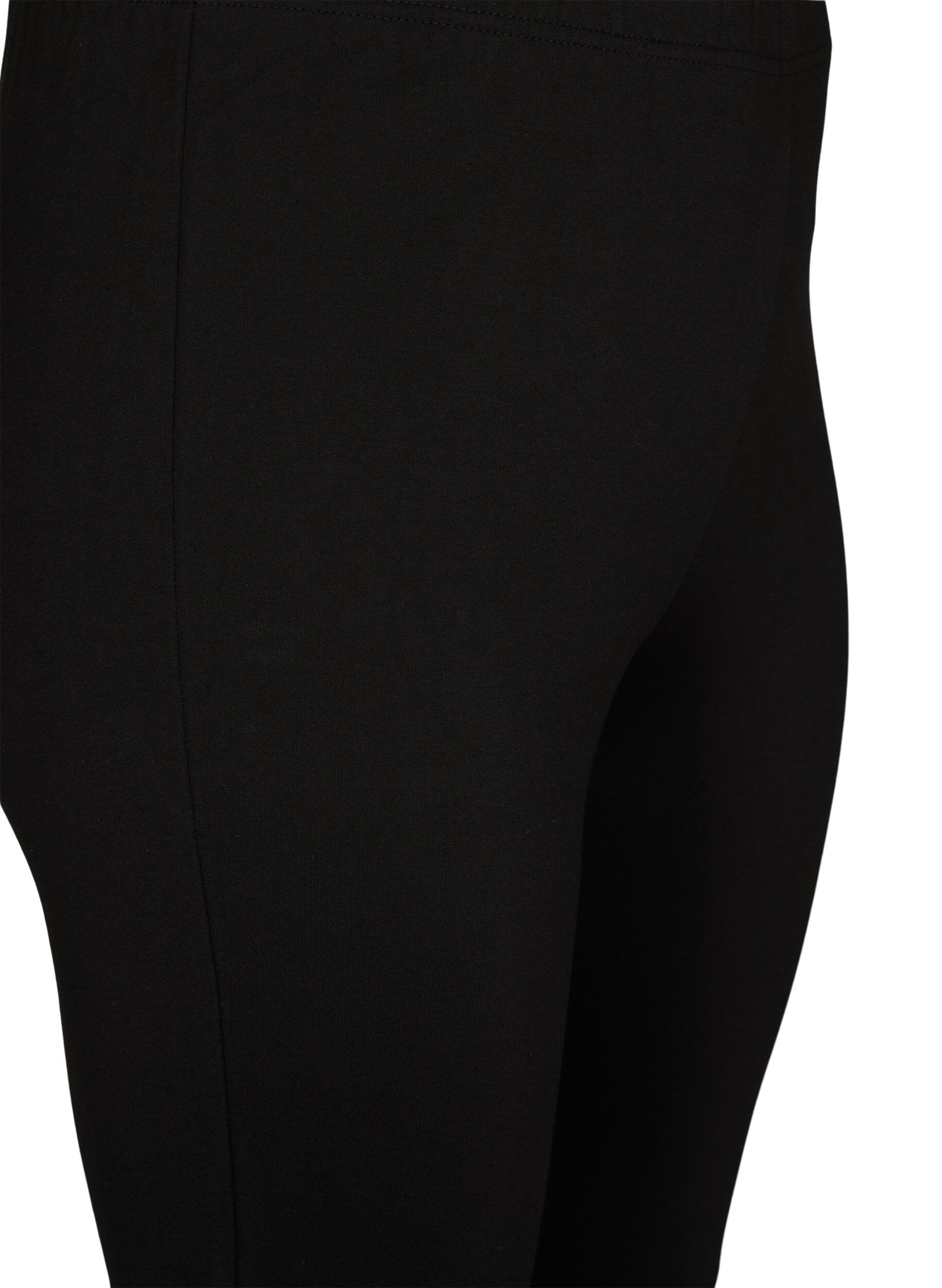 Zizzi Leggings aus Viskose mit Knopfdetails, Schwarz, Packshot image number 2
