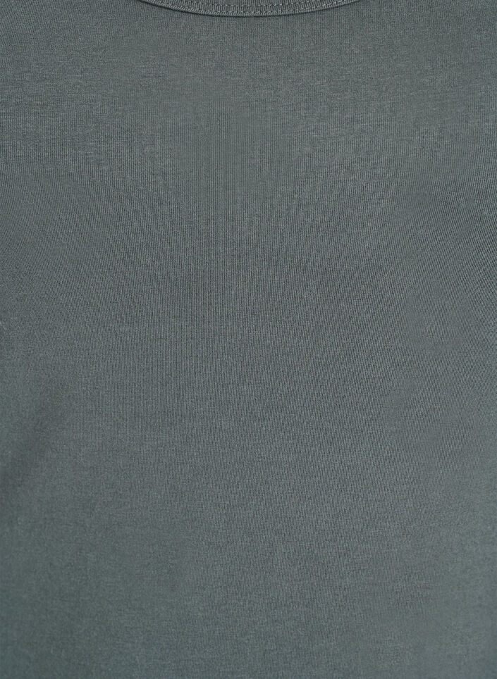 Solide Farbe Grundoberteil aus Baumwolle, Gr&uuml;n, Packshot image number 2