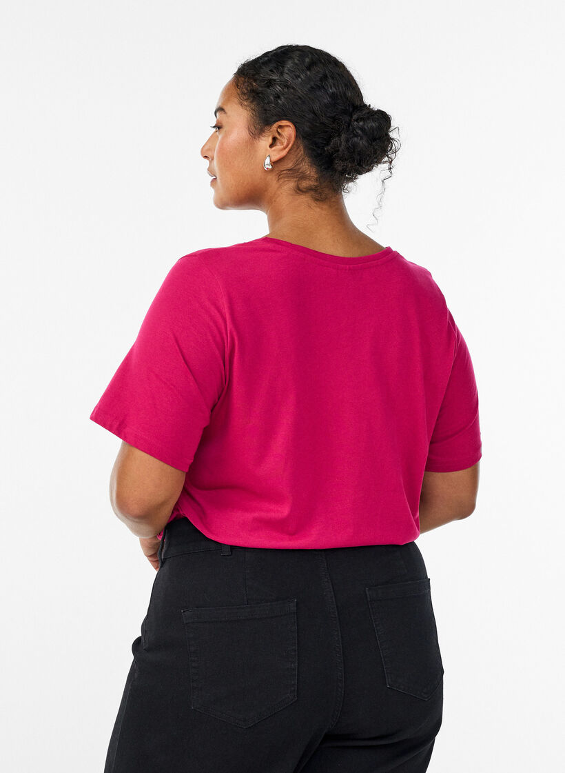 T-shirt imprim&eacute;, Bordeaux, Model image number 2
