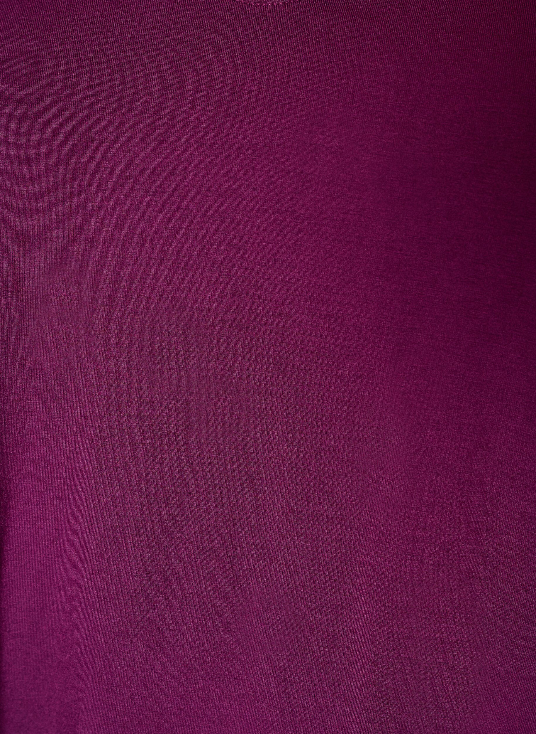 ZizziBasic T-Shirt aus Viskose mit V-Ausschnitt, Lila, Packshot image number 2