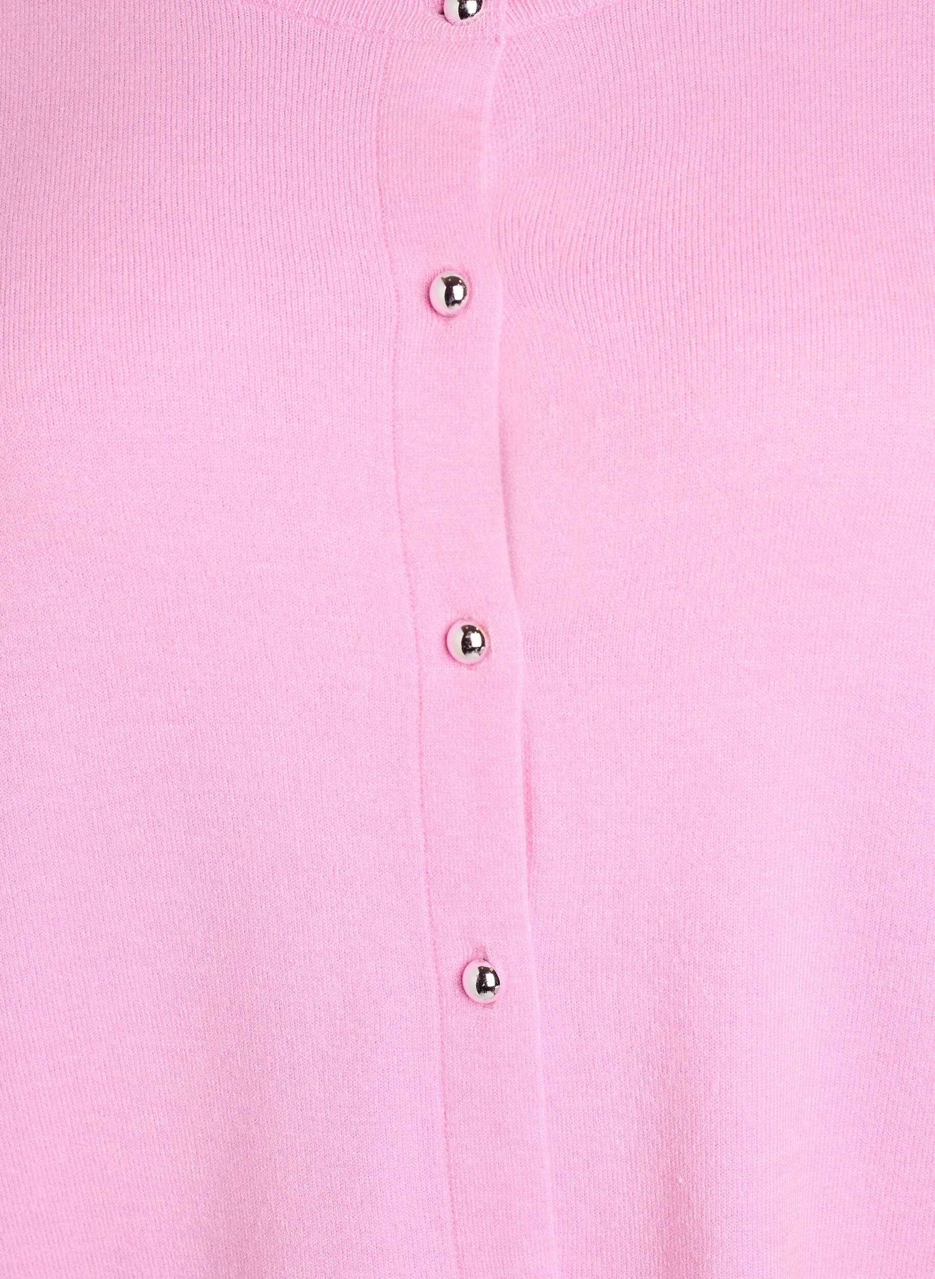 ZizziCardigan mit runden Kn&ouml;pfen, Pink, Packshot image number 2