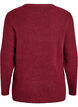 Blouse en maille chin&eacute;e &agrave; col rond, Bordeaux, Packshot image number 1