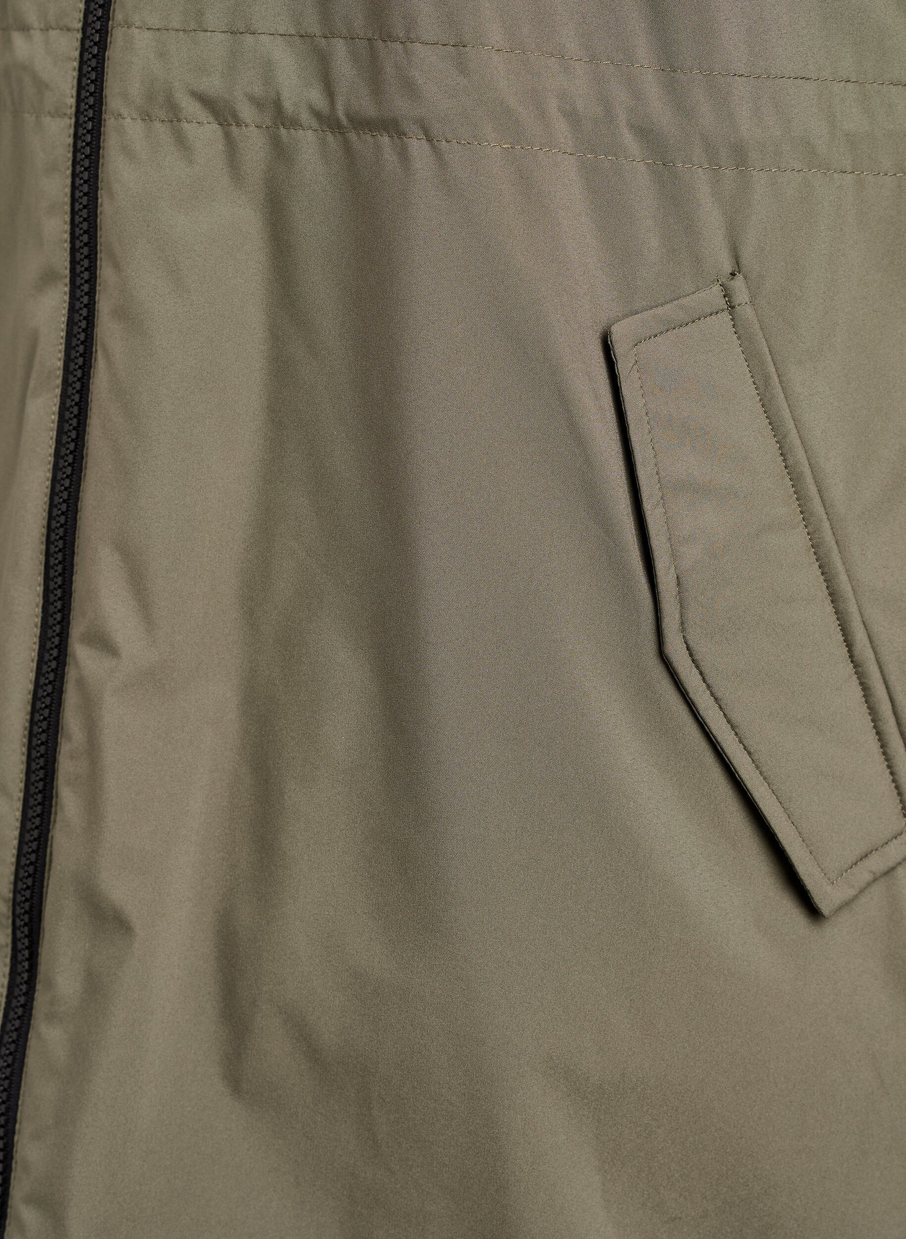 Zizzi Parka matelass&eacute;e l&eacute;g&egrave;re &agrave; capuche, Vert fonc&eacute;, Packshot image number 3