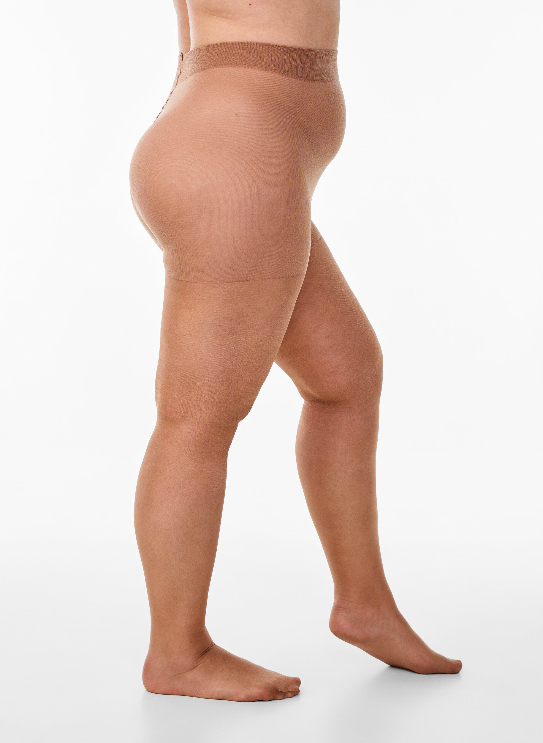 Zizzi Gl&auml;nzende 30 Denier Strumpfhose in Suntan, Beige, Packshot image number 0