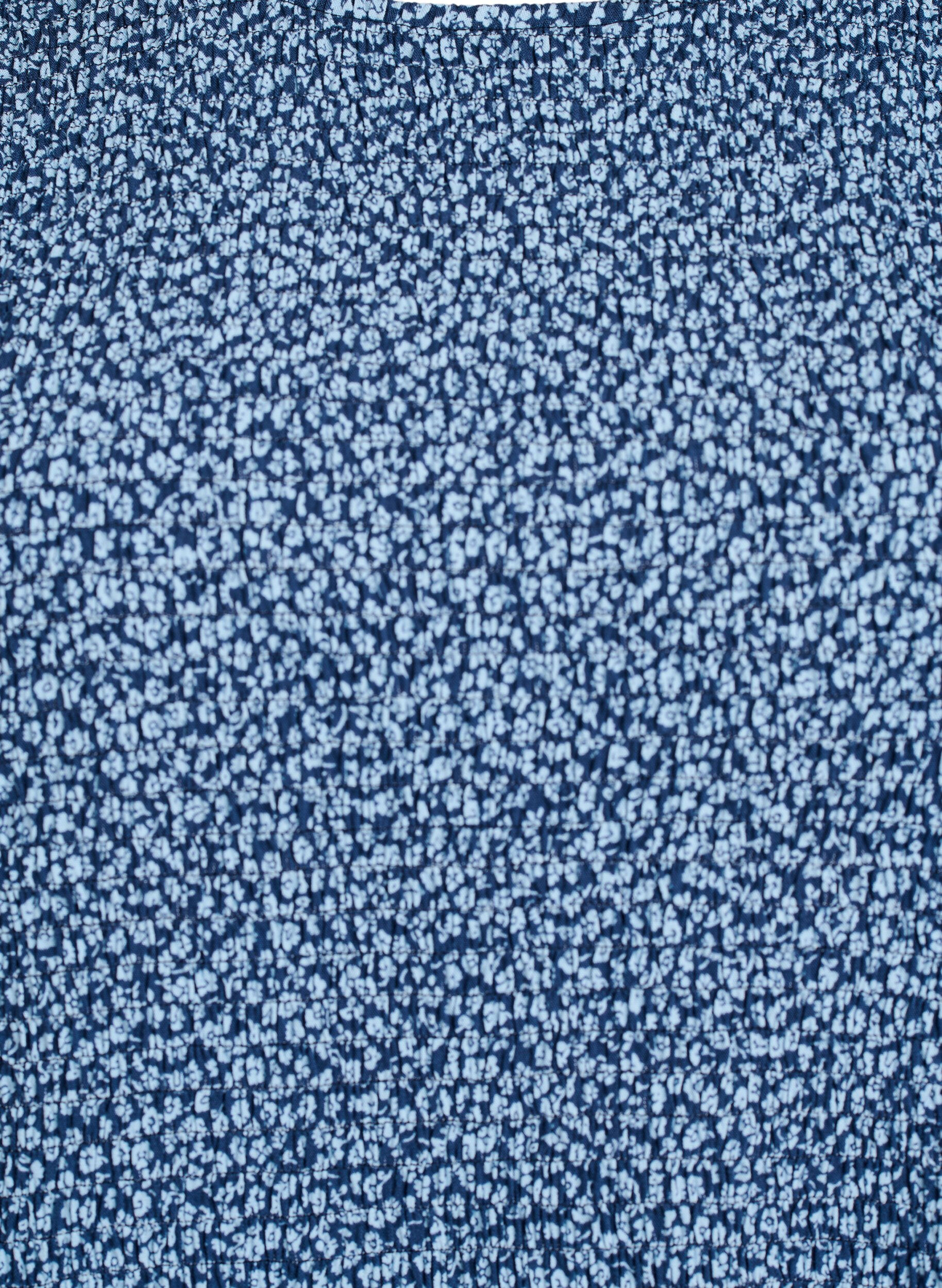 Zizzi Bluse mit gesmoktem Oberteil und gebl&uuml;mtem Print, Blau, Packshot image number 2