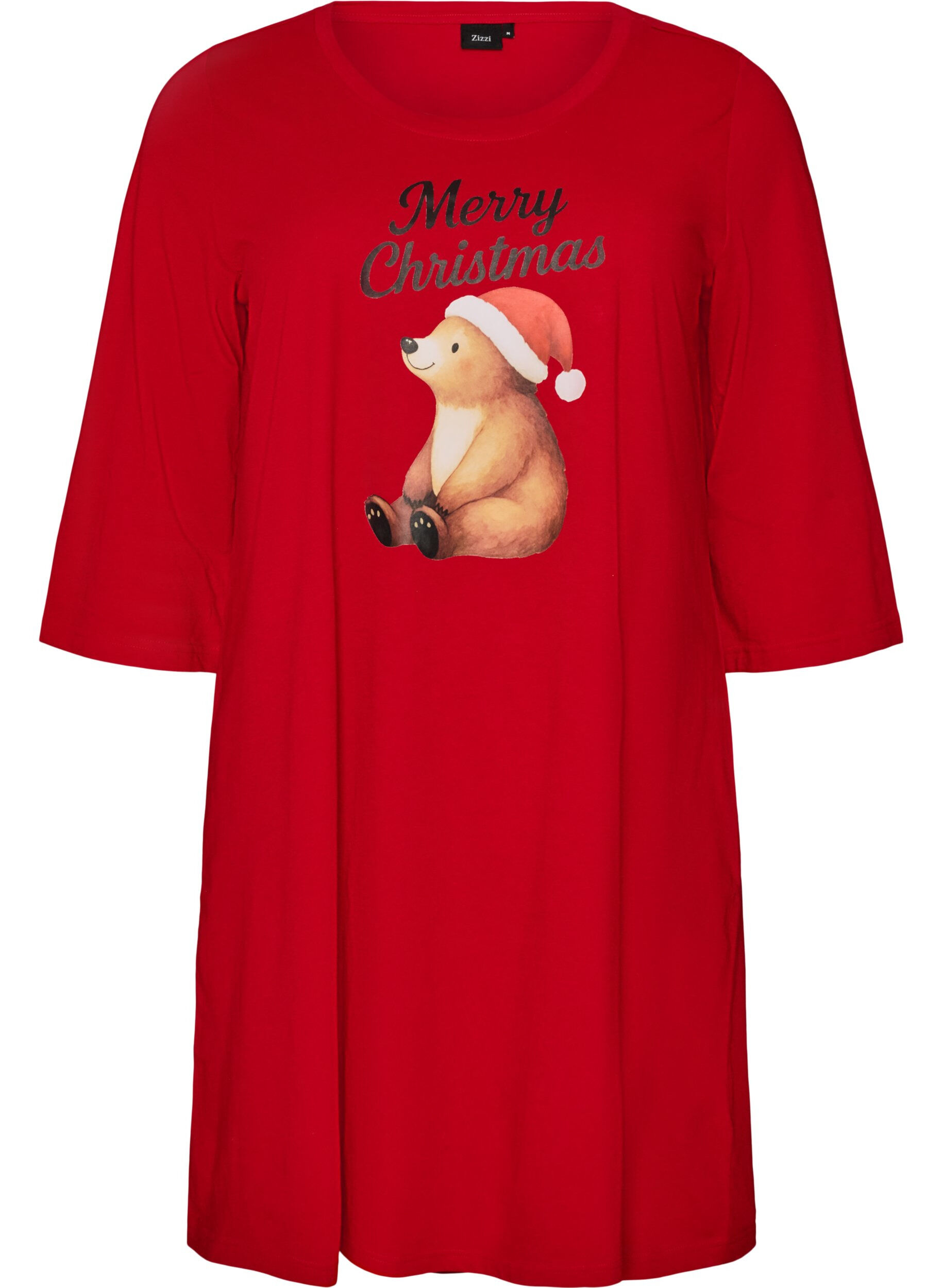 Nachthemd aus Bio-Baumwolle mit Weihnachtsmotiv