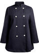 Manteau coupe &eacute;vas&eacute;e avec boutons dor&eacute;s, Bleu, Packshot image number 0