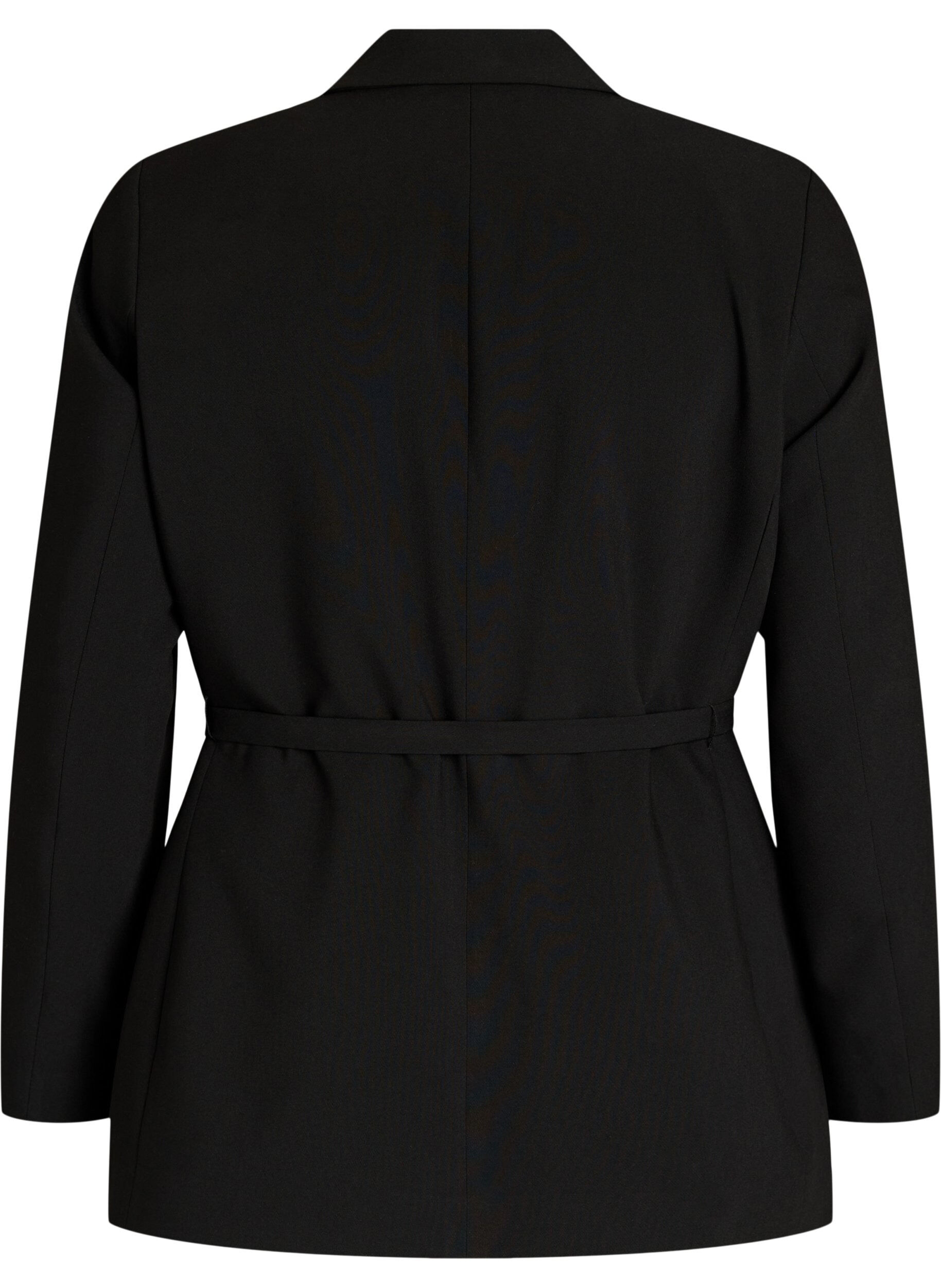 ZizziBlazer mit abnehmbarem Bindeg&uuml;rtel, Schwarz, Packshot image number 1