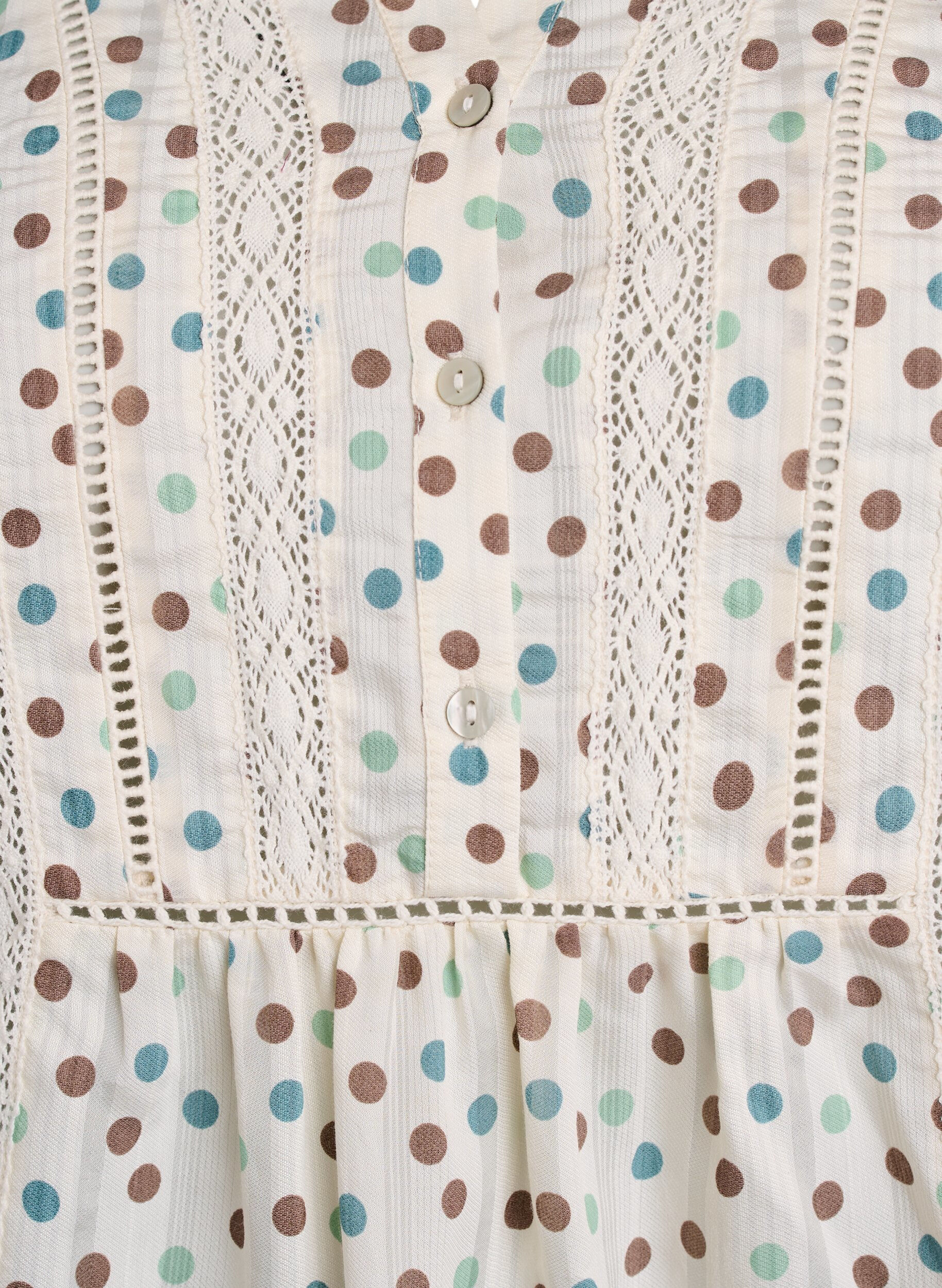 Zizzi Blouse imprim&eacute;e &agrave; manches 1/2, Blanc, Packshot image number 2