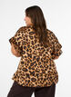 Bluse mit Leopardenmuster und R&uuml;schendetails, Braun, Model image number 2