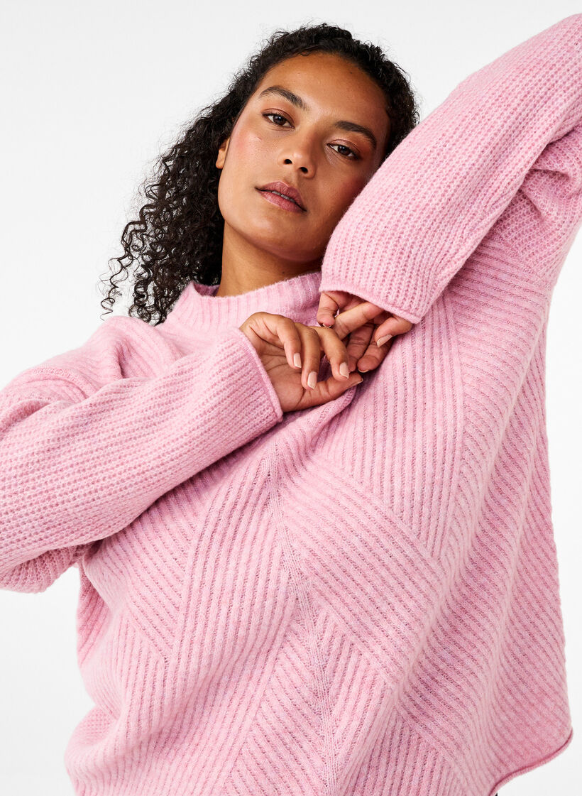 Pull à rayures et manches longues, Corsage Mel., Image image number 0