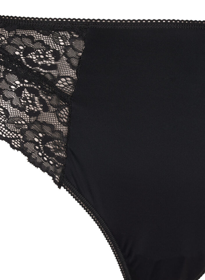 String microfibre à dentelle, Black, Packshot image number 2