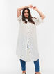 Robe chemise rayée en viscose, White AOP, Model image number 0