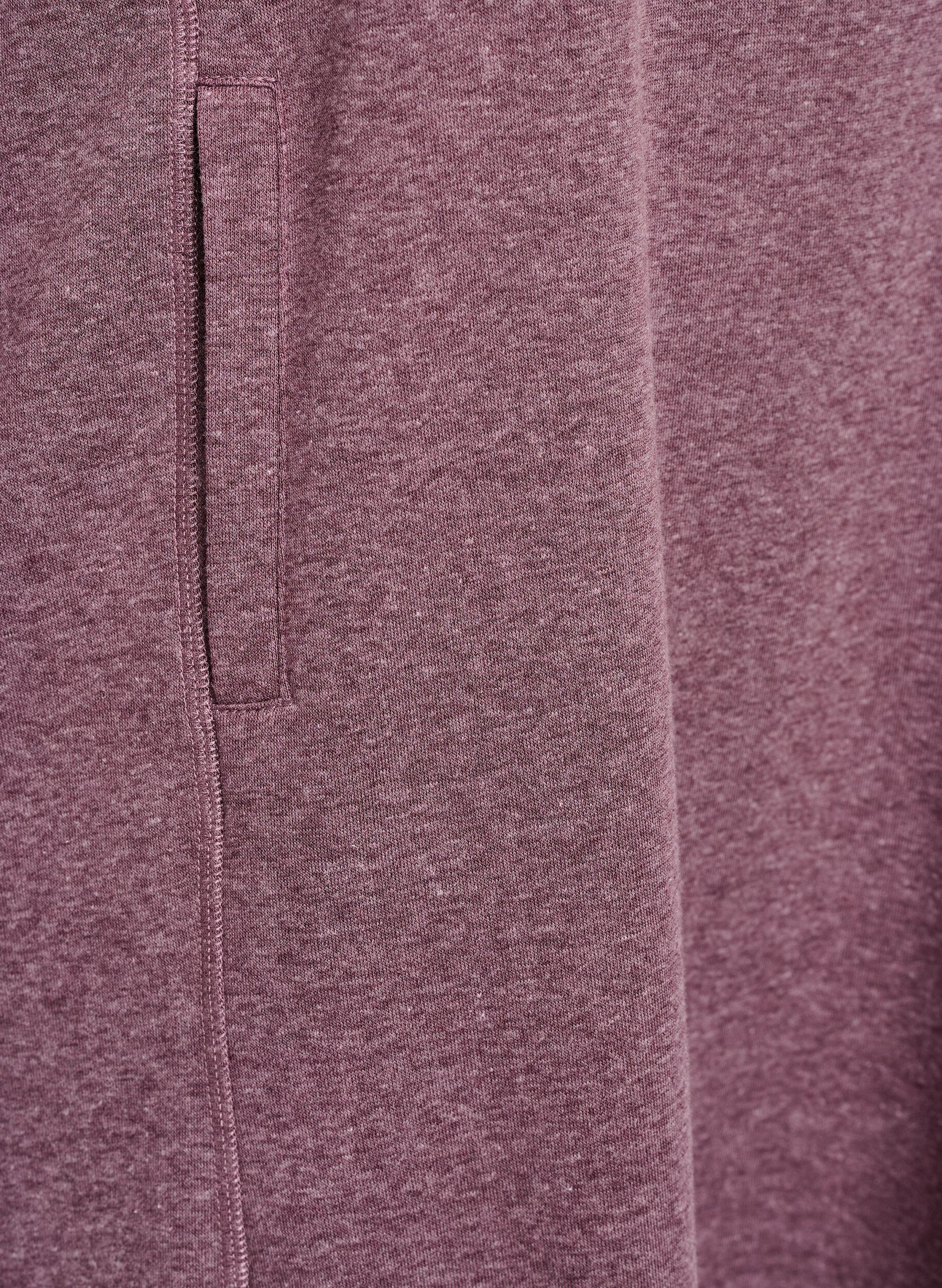 ZizziRobe sweat-shirt courte &agrave; col montant et poches, Bordeaux, Packshot image number 3