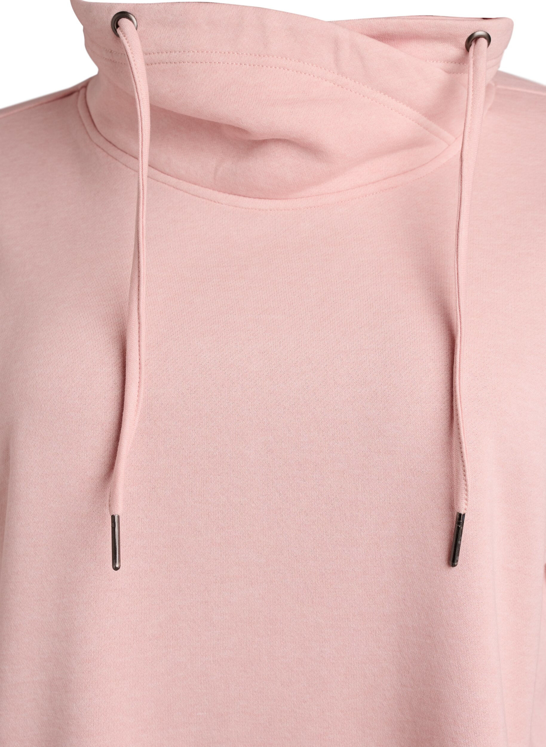 ZizziSweatshirt avec col montant et poches, Rose poudr&eacute;e, Packshot image number 2
