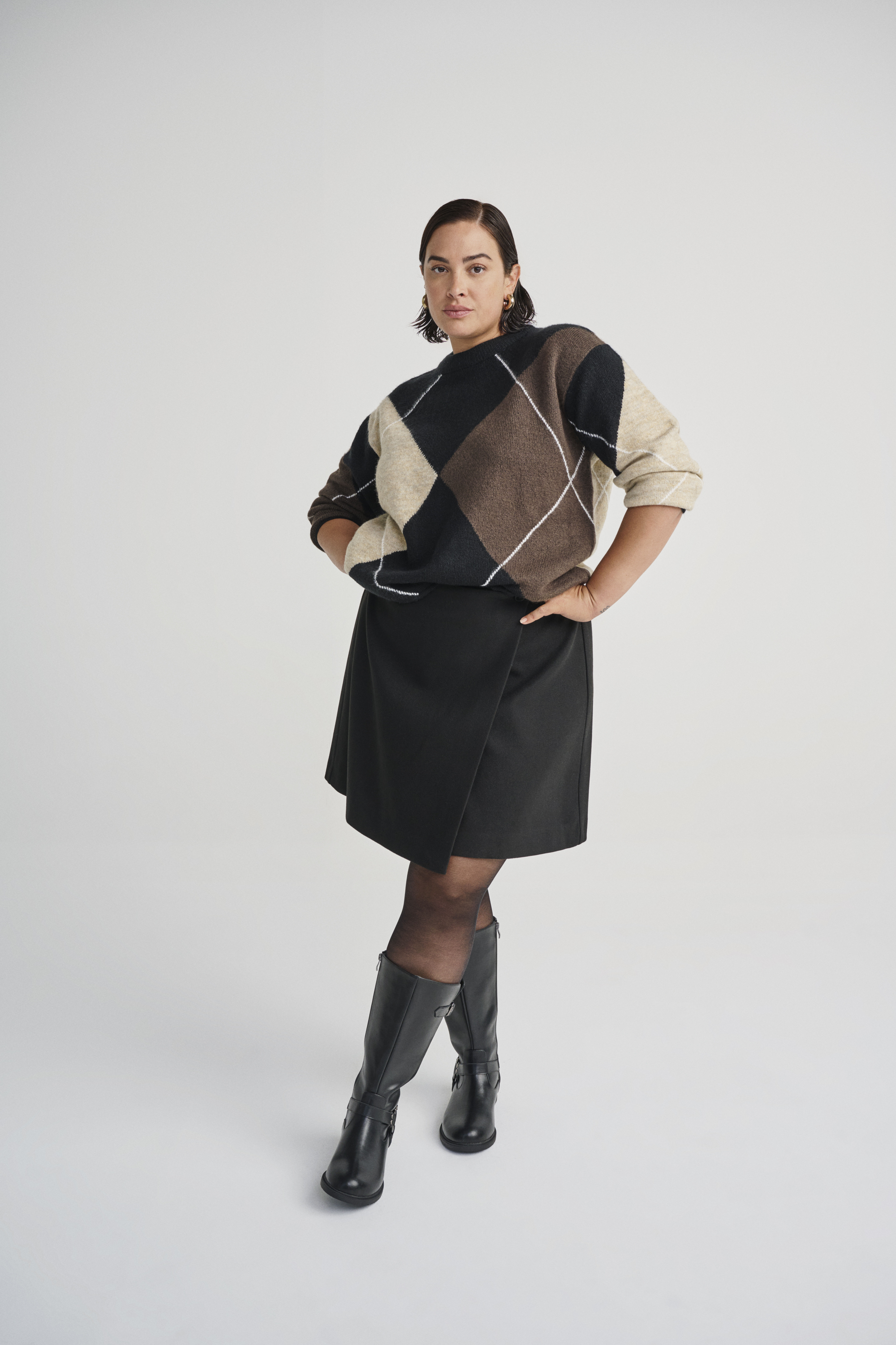 Zizzi Botte en cuir &agrave; boucle, , Model