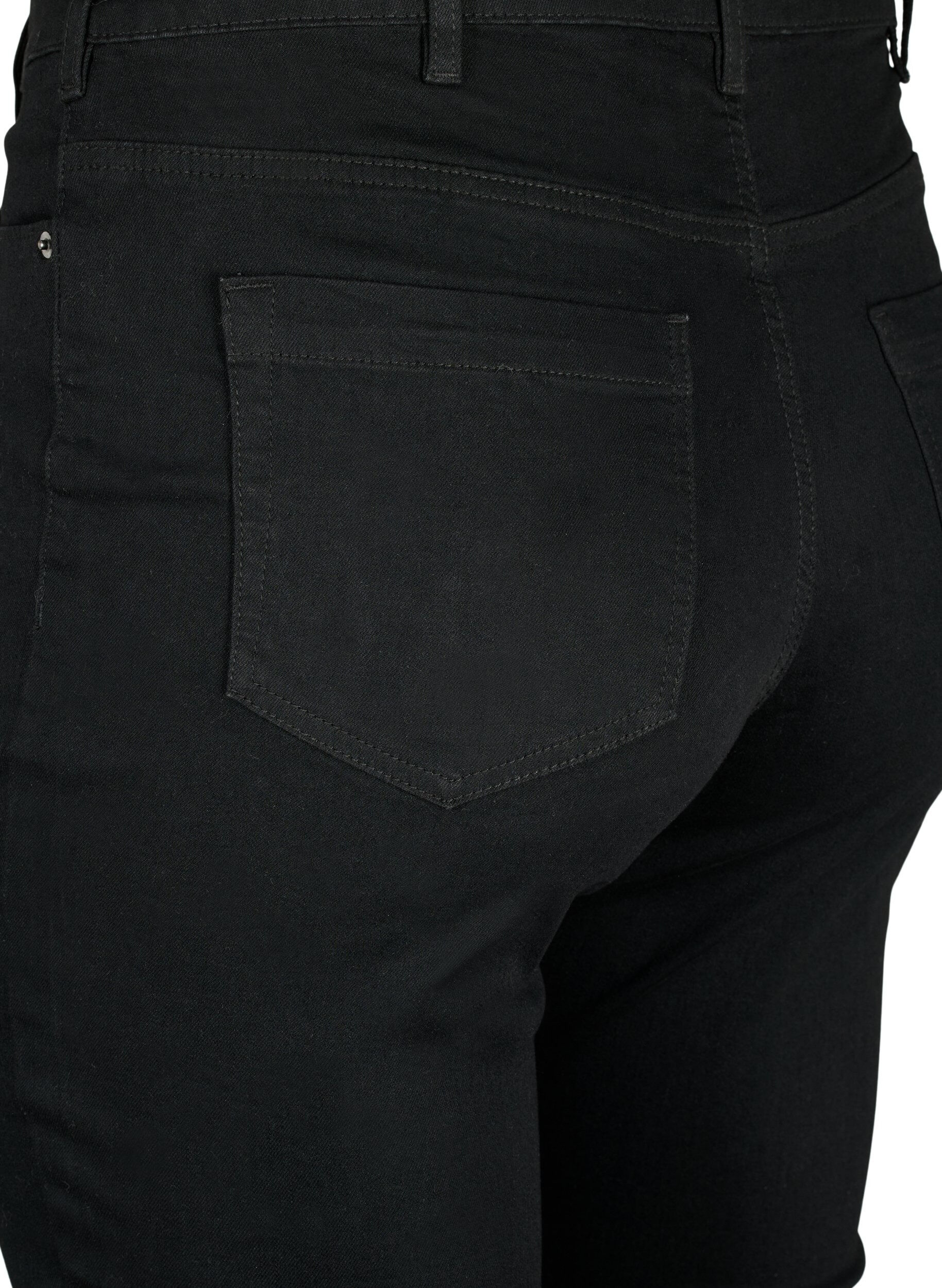 Zizzi Jean Amy taille haute et coupe super slim, Noir, Packshot image number 3