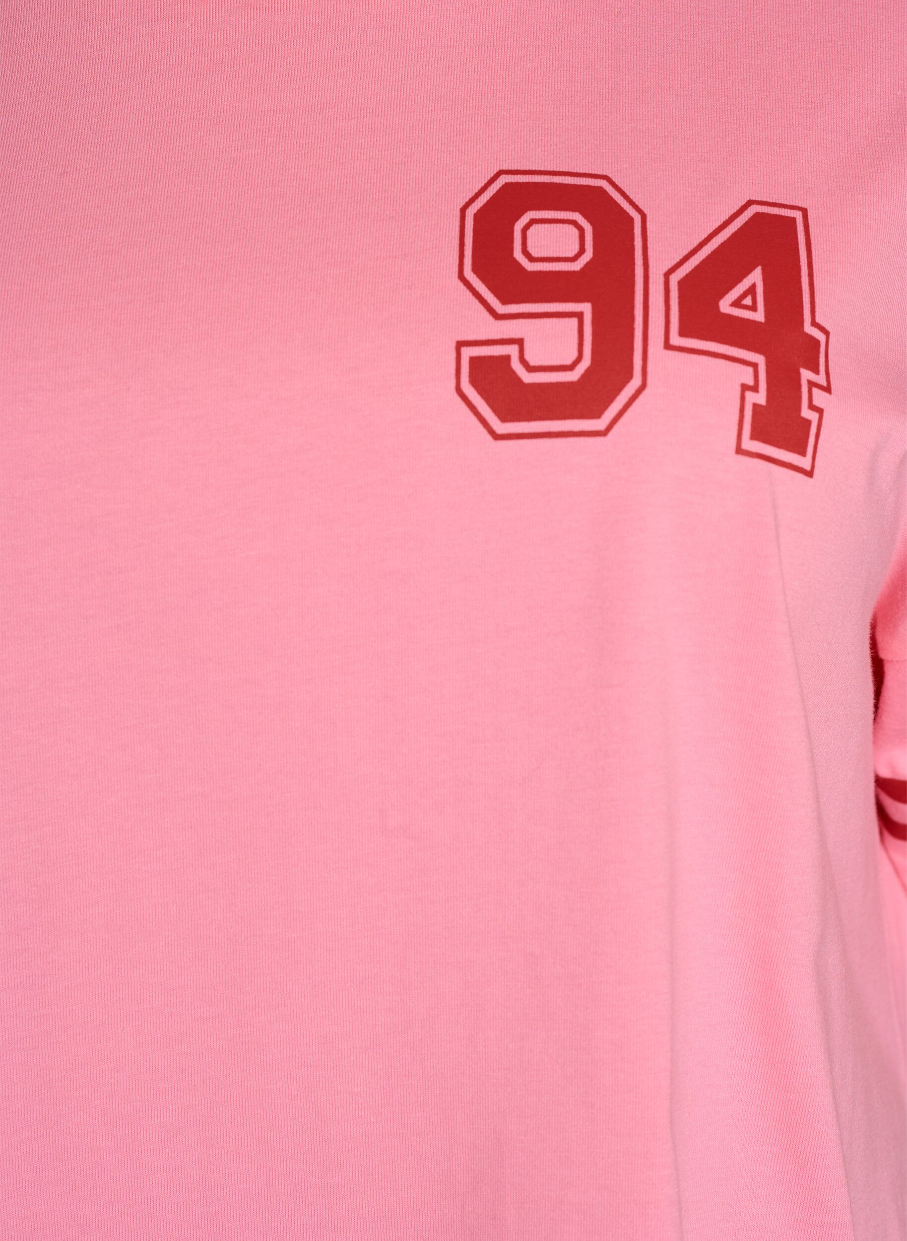 ZizziSportliches T-Shirtkleid aus Baumwolle, Pink, Packshot image number 2
