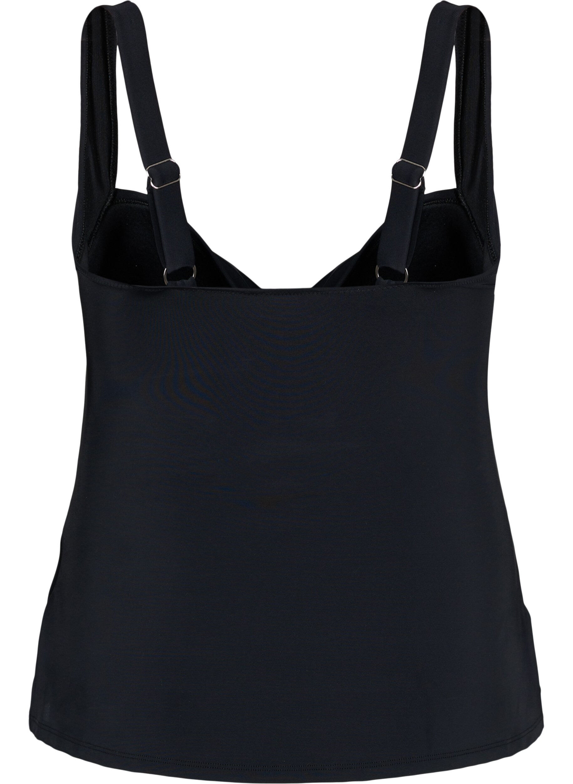 Zizzi Tankini drap&eacute;, Noir, Packshot image number 1