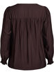 Bluse aus Viskose mit Smock und gerafften Details, Braun, Packshot image number 1