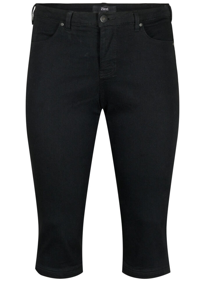 Emily Schmale Passform Denim-Caprihose, Black, Packshot image number 0