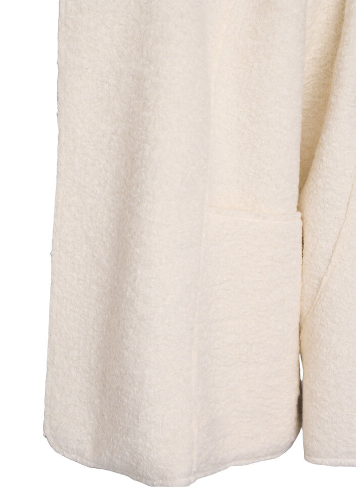 Lockere Strickjacke mit Taschen, Vanille, Packshot image number 3