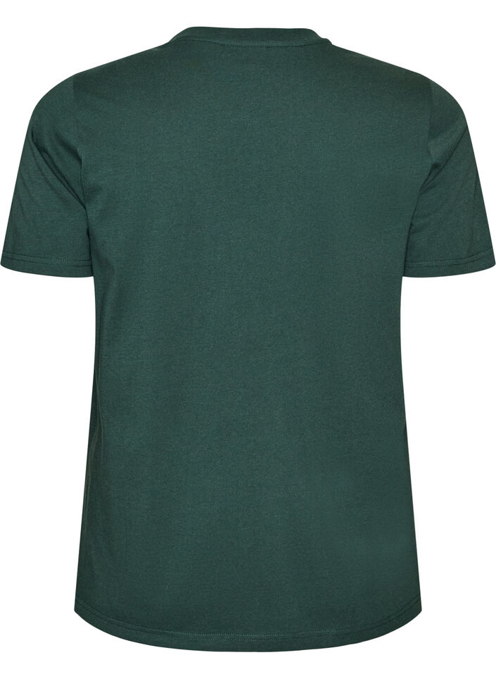 T-shirt en coton bio avec imprim&eacute;, Vert, Packshot image number 1
