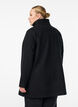 Manteau court &agrave; la coupe &eacute;vas&eacute;e, Noir, Model image number 2