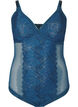 Body aus Spitze und Mesh, Blau, Packshot image number 0