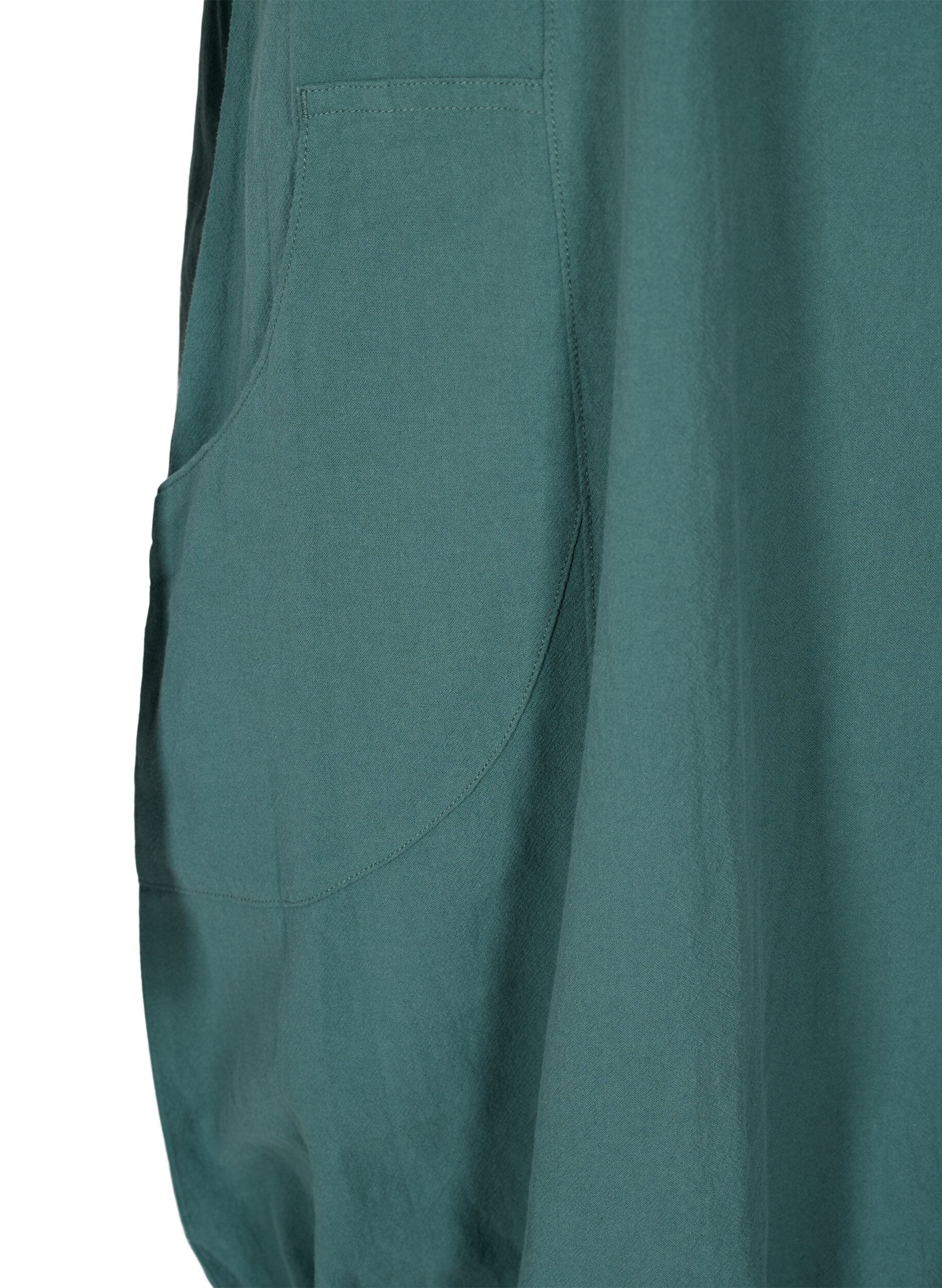ZizziRobe en coton &agrave; manches courtes, Vert fonc&eacute;, Packshot image number 3
