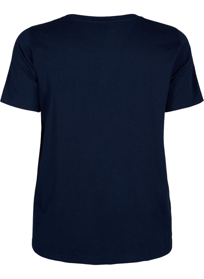 T-shirt en coton avec texte, Navy B. Orlando, Packshot image number 1