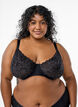 Soutien-gorge couvrant en dentelle, Noir, Model image number 0