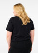 T-shirt en coton avec motif strass, Black w. Radiance, Model image number 1