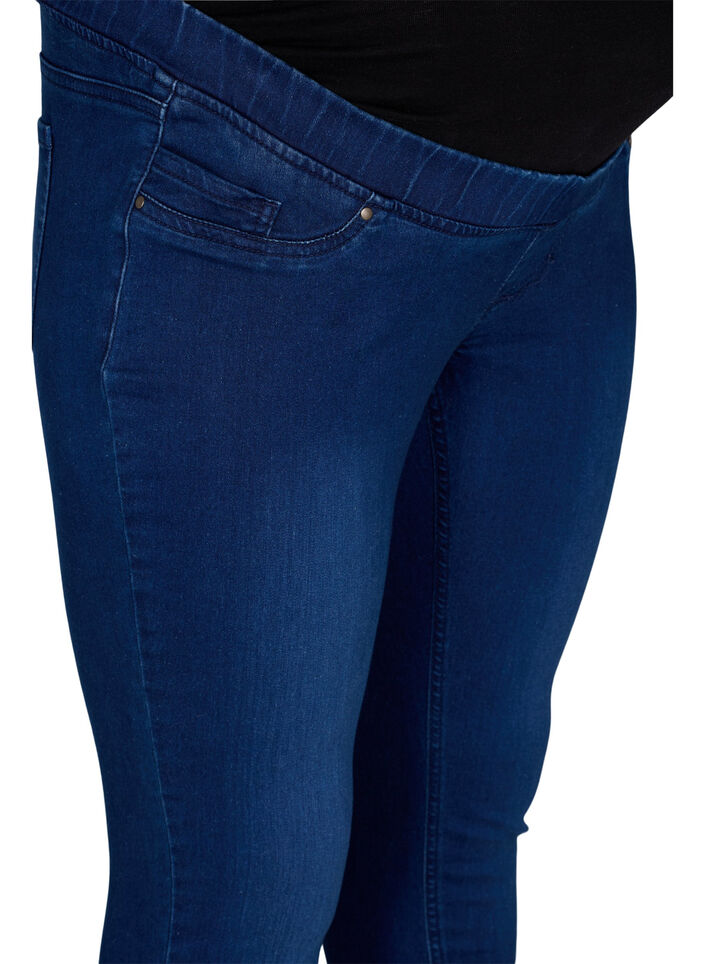 Pantalon de grossesse en coton mélangé, Bleu, Packshot image number 2