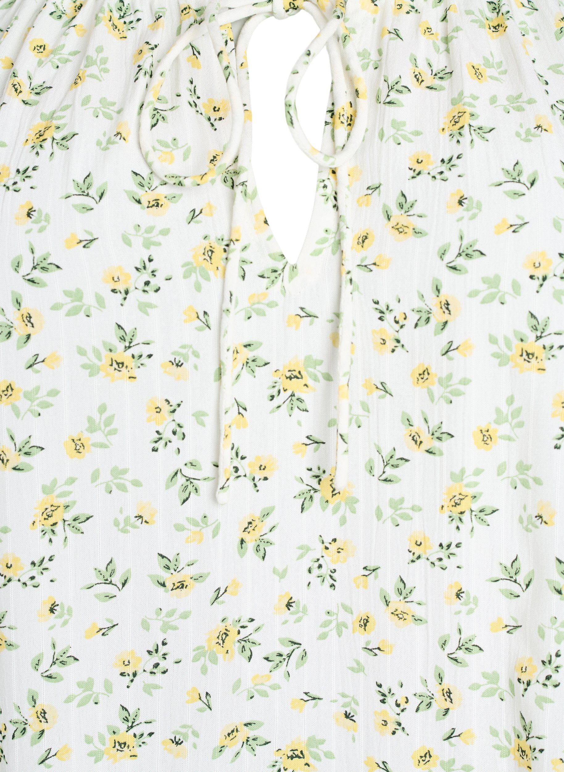ZizziBlouse en viscose &agrave; fleurs avec manches mi-longues, Blanc, Packshot image number 2