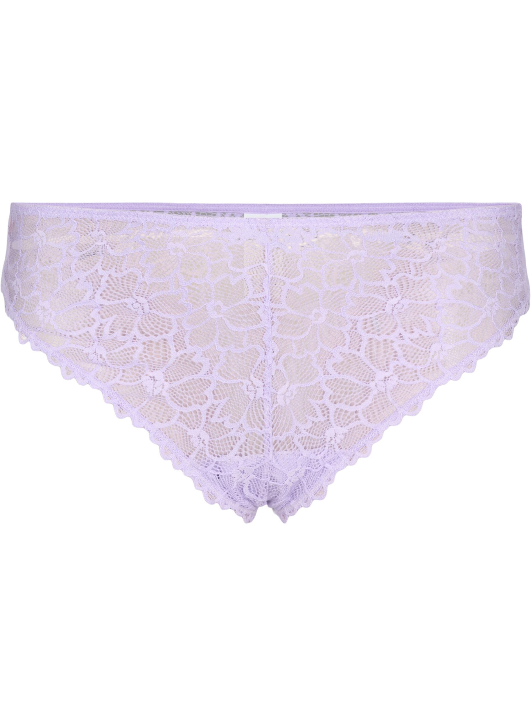 ZizziString en dentelle florale avec taille r&eacute;guli&egrave;re, Mauve, Packshot image number 0
