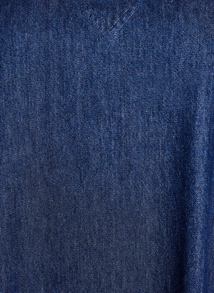 Jeanskleid mit V-Ausschnitt und Kragen, Blau, Packshot image number 2
