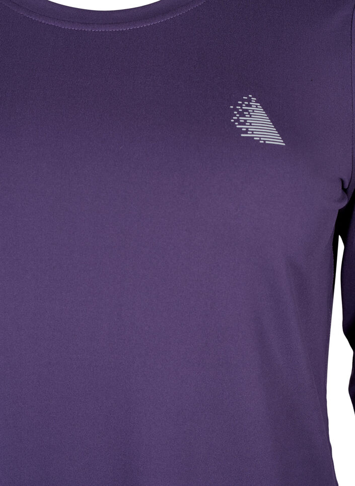 Langärmeliges Trainingsshirt, Purple Plumeria, Packshot image number 2