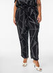 Pantalon taille haute en viscose, Noir, Model image number 2
