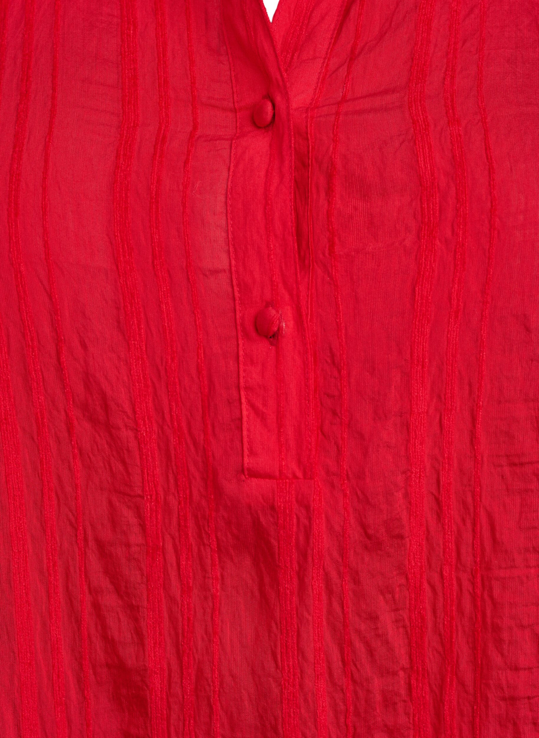 Zizzi Caftan de plage avec col et fermeture &agrave; bouton, Rouge, Packshot image number 2