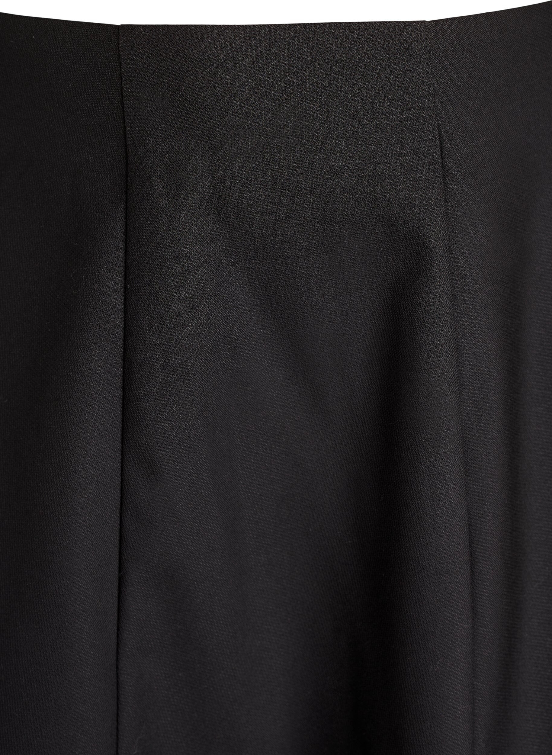 Zizzi Jupe courte &agrave; coupe &eacute;vas&eacute;e, Noir, Packshot image number 2