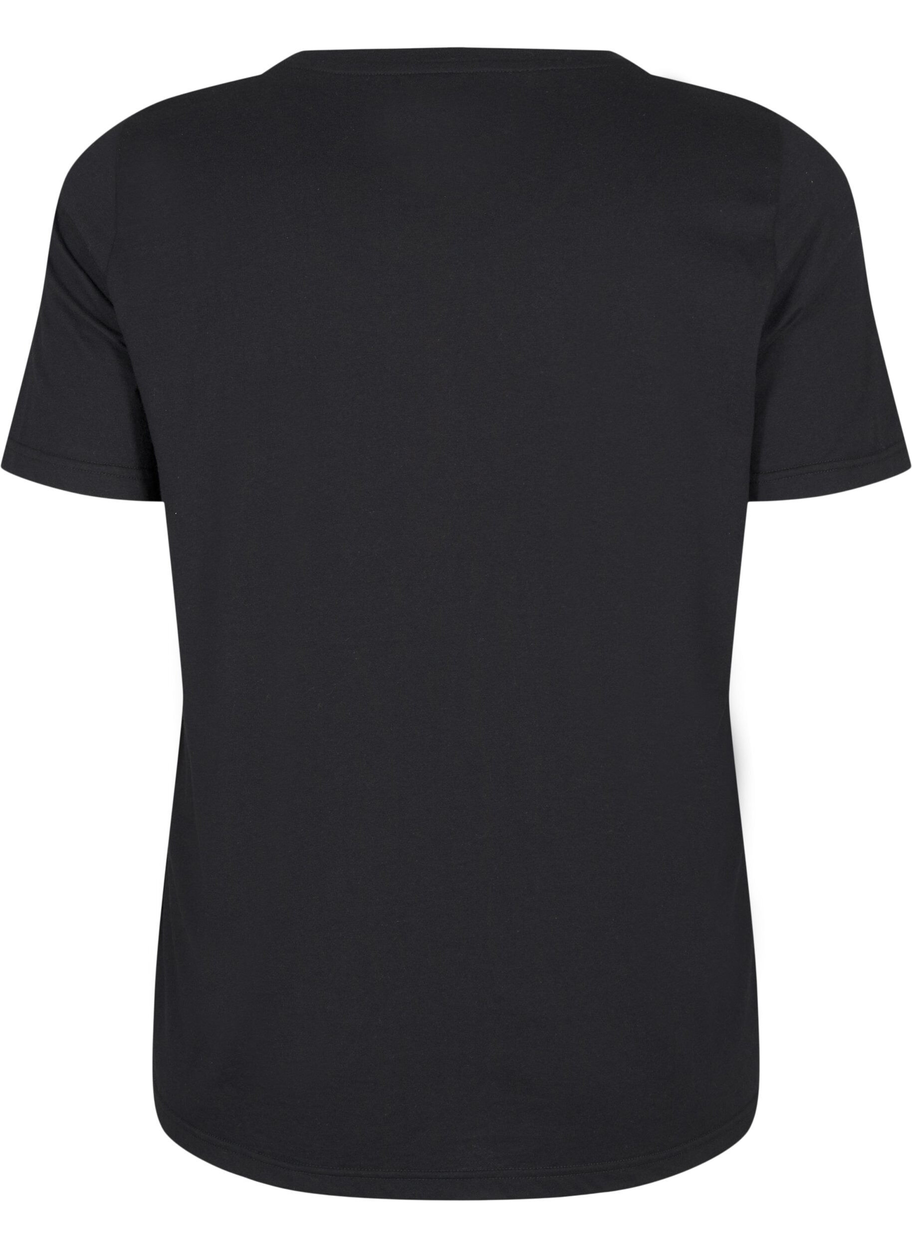 Zizzi FLASH &ndash; T-shirt imprim&eacute;, Black Gold Faith, Packshot image number 1