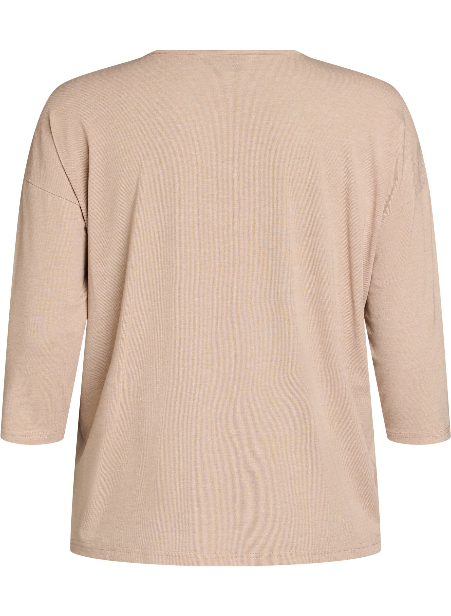 ZizziBlouse en jersey avec manches 3/4, Beige, Packshot image number 1